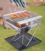 باربیکیو ذغالی و آتشدان تاشو قابل حمل با کیف