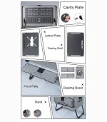 میز و جعبه چندکاره قابل حمل ۵۰ لیتری با پایه Camping Table Silver