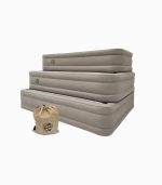 تشک بادی قابل حمل با پمپ برقی شارژی | تخت بادی اتوماتیک با بالش رایگان