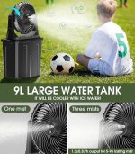 فن پرتابل اسپری دار با مخزن آب 9 لیتری و باتری شارژی 20000mAh مجهز به چراغ LED