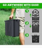 فن پرتابل اسپری دار با مخزن آب 9 لیتری و باتری شارژی 20000mAh مجهز به چراغ LED