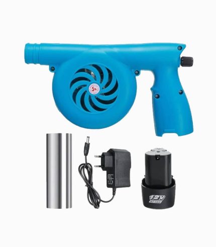 دمنده برقی بی‌سیم قابل حمل شارژی 12 ولت مدل 20 وات | ابزار بادزن آتش کمپینگ و BBQ