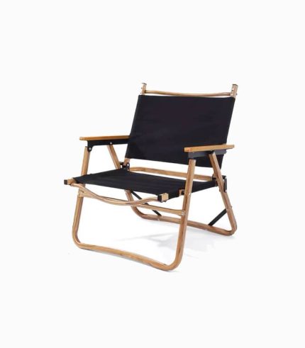 صندلی تاشو چوبی پرتابل برای کمپینگ و پیک‌نیک