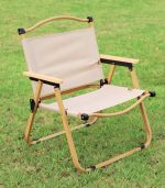 صندلی تاشو چوبی پرتابل برای کمپینگ و پیک‌نیک