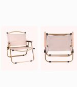 صندلی تاشو چوبی پرتابل برای کمپینگ و پیک‌نیک