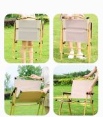 صندلی تاشو چوبی پرتابل برای کمپینگ و پیک‌نیک