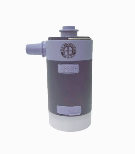 پمپ باد شارژی خورشیدی چندکاره کمپینگ با چراغ LED و پاوربانک