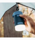 پمپ باد شارژی خورشیدی چندکاره کمپینگ با چراغ LED و پاوربانک